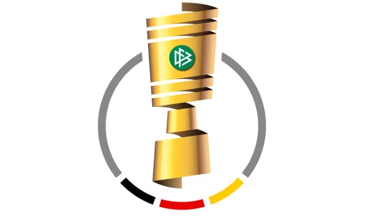 Cúp vô địch bóng đá Đức có hình trụ, màu vàng nổi bật